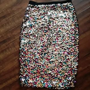 Sequin pencil skirt